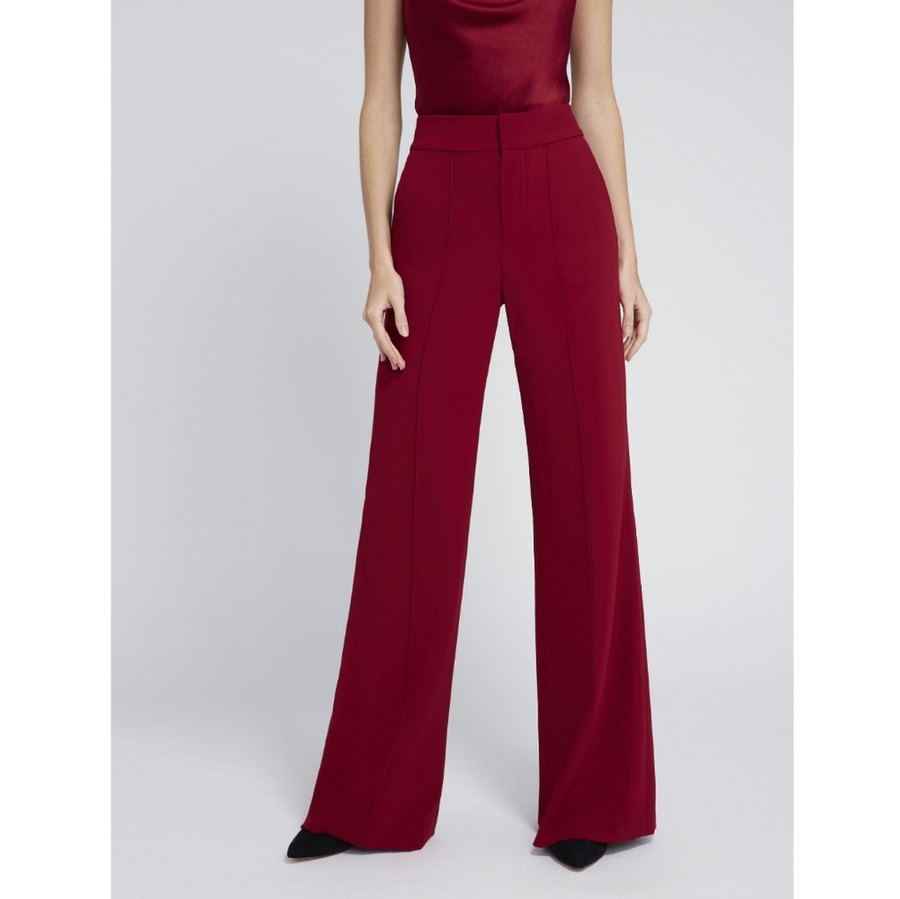 Alice + Olivia Dylan High-Waist Wide-Leg Pants NWT